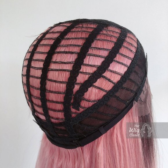 26" Pastel Pink Purple Ombre Wig Dark Roots| Kylie - Picture 6 of 8